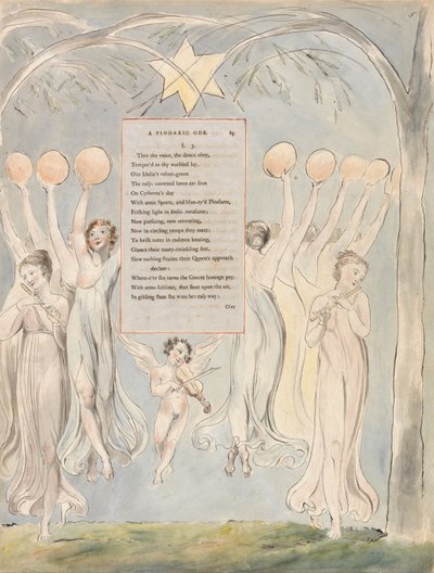 The Poems of Thomas Gray, Design 45, The Progress of Poesy by William Blake